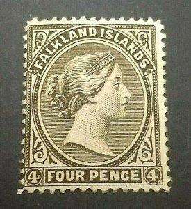 KAPPYSSTAMPS FALKLAND ISLANDS #2 PAPER MAKER'S WATERMARK MINT HINGED GS0812