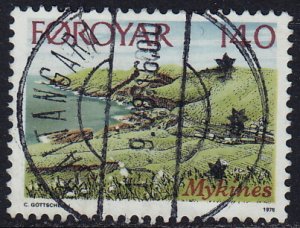Faroe Islands - 1978 - Scott #33 - used - Mykines Island