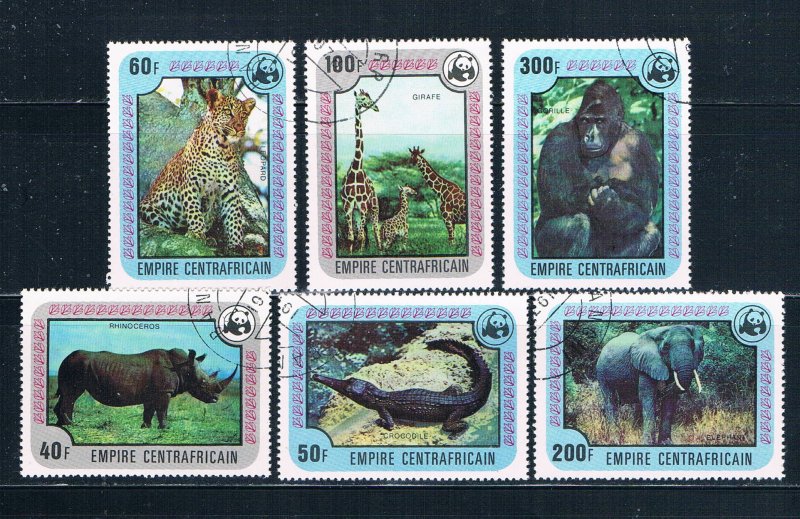 Central African Republic 323-28 Used set African Animals 1978 (HV0166)+