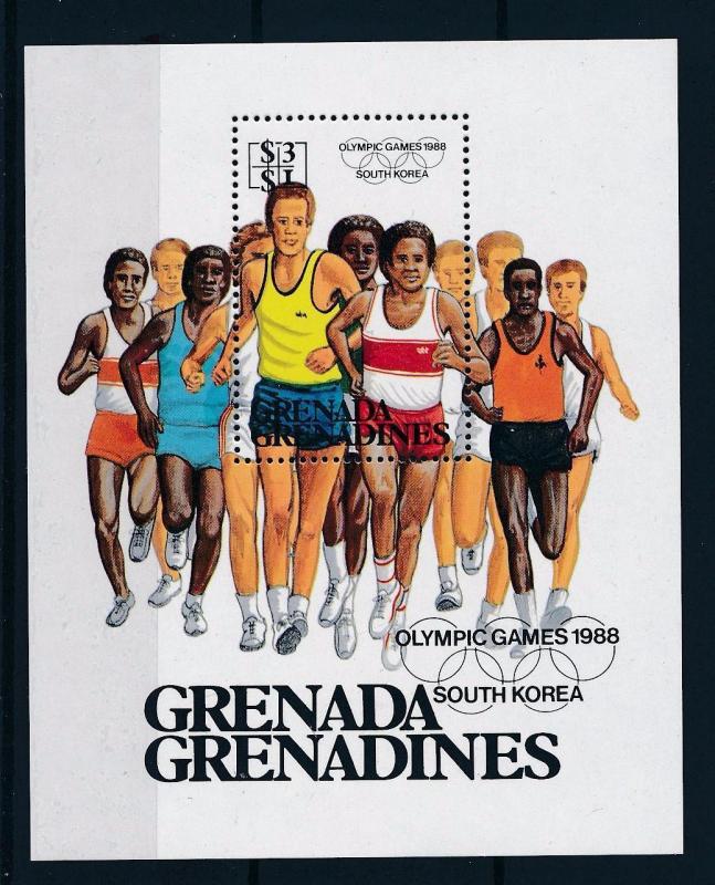 [60902] Grenada Grenadines 1986 Olympic games Seoul Marathon MNH Sheet