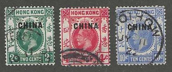 Great Britain-China 2-3, 6 Used Wmk 3  SCV:$1.05