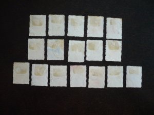 Stamps-Iran-Scott#481-485,487-492,494-495,497-500- Used Partial Set of 17 Stamps