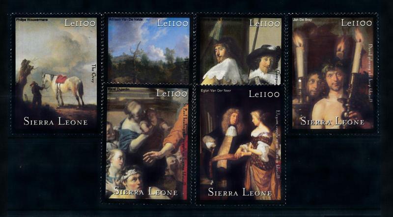 [76470] Sierra Leone 2001 Painting Frans Hals Dujardin Wouwermans  MNH