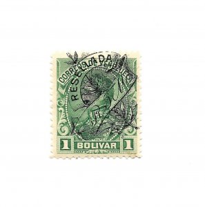 VENEZUELA 1900 OVERPRINTED STAMP BOLIVAR GREEN 5C SCOTT 150 MI 61 MINT HINGED