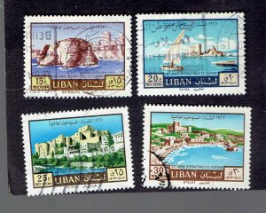 LEBANON SCOTT#C517-520 1967 TOURIST YEAR - LOT - USED