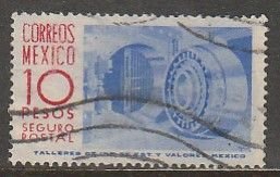 MEXICO G14, $10P 1950 Definitive 1st Printing wmk 279 USED. F-VF. (1120)