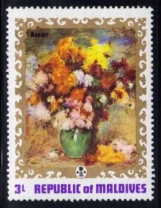 Maldives #422 Flowers by Renoir; MNH