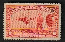 NICARAGUA SCOTT#C237 1939 2c WILL ROGERS - USED