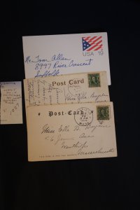 3 different US cards (incl Charles R. Medford, typical NE house)  (#1027)