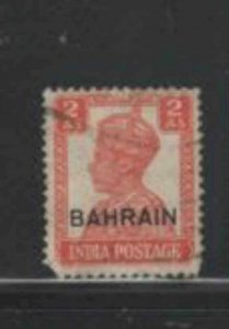 BAHRAIN #45 1943 2a INDIA STAMPS OVERPRINTED F-VF USED