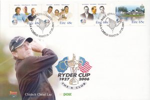 Ireland 2005 FDC Scott #1629a, 1630-1631 Set of 4 2006 Ryder Cup, K Club, Str...