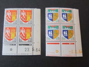 France 1964 Sc 1093,1094 BLK(4) MNH