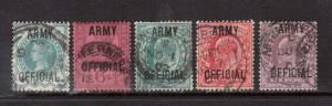 Great Britain #O57 - #O61 VF Used