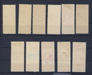 11xCanada Revenue Electric Light Stamps; #FE8 to FE17-$10. Guide Value = $52.50