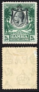 Gambia SG137 2/6 Wmk Script M/M Cat 26 pounds