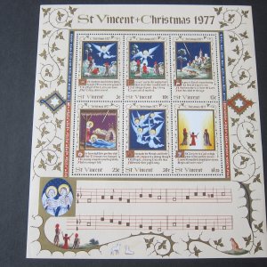 St Vincent 1977 Sc 514a Christmas Religion set MNH