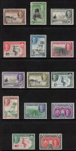 NYASALAND 1945 George VI; Scott 68-81, SG 144-57; MNH