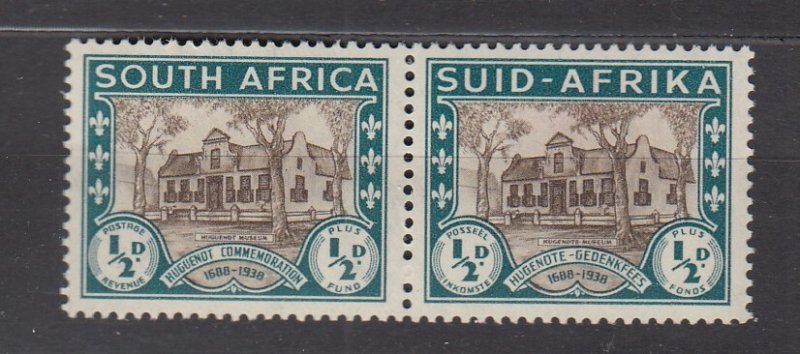 J40123 JL stamps 1939 south africa pair mh #b9