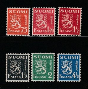 Finland 165A, 167, 169, 170A, 173C, 176C MH Coat Of Arms