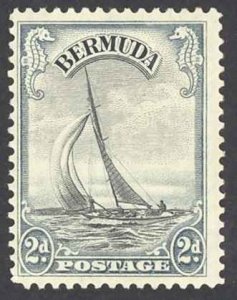 Bermuda Sc# 108 MH (a) 1936-1940 2p light blue & black Yacht Lucie