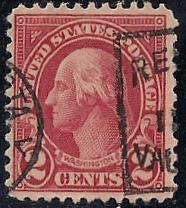 634 2 cent Washington, Carmine VF used