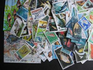 FISH & MARINE LIFE Topical collection 190 different (+3 SS) Mixed condition