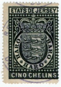 (I.B) Jersey Revenue : Duty Stamp 5/- (1900) 