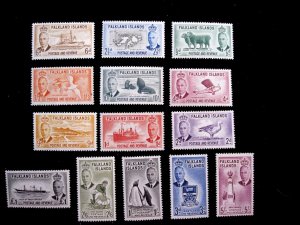 FALKLAND ISLANDS - SCOTT# 107-120 - CS - MLH - CAT VAL $209.65