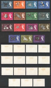 Solomon Is SG135A/52A QEII 1966 Decimal Currency Set of 15 Used