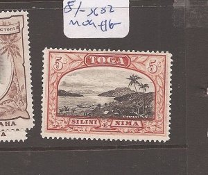 Tonga 5/- SG 82 MOG (11ccp) 