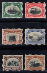 MOMEN: US STAMPS #294-299 PAN-AMERICAN SET MINT OG NH VF LOT #86597