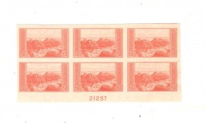 US SCOTT# 741 PLATE BLOCK OF 6 MNH