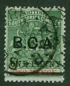 SG 20 Nyasaland, British Central Africa 1895. 1d on 2d sea green. Fine used...