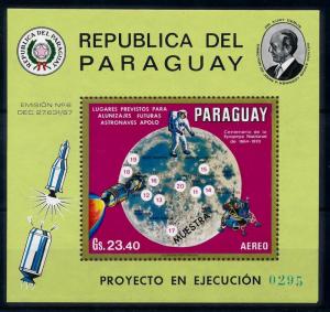 [66066] Paraguay 1970 Space Travel Weltraum OVP Muestra Souvenir Sheet MNH