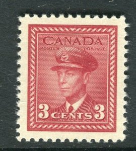 CANADA; 1942 early GVI War Effort issue Mint hinged 3c. value