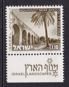 Israel #472A  MNH 1973  with tab.  landscapes £1.10