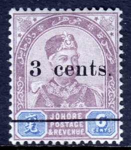 Malaya (Johore)  - Scott #28 - MNH - Pencil on reverse - SCV $4.00