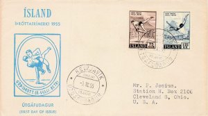 ICELAND   287-88    FIRST DAY COVER  FDC