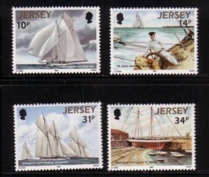 Jersey Sc 414-17 1987 Schooner Westward stamp set mint NH
