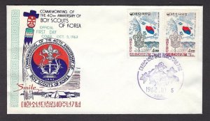 1962 Korea Boy Scout 40th anniversary Official FDC