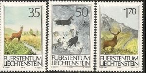 LIECHTENSTEIN  849-51 MNH 1986 HUNTING