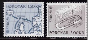 FAROE ISLANDS Scott 81-82 MNH** 1982 Europa set