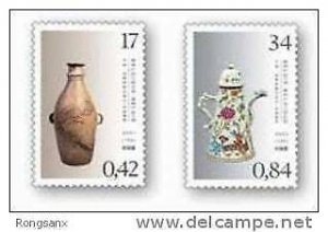 2001 BELGIUM-CHINA JOINT CERAMICS 2V 