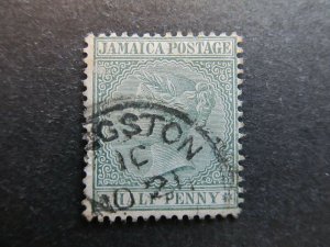 A4P21F16 Jamaica 1883-97 Wmk Crown CA 1/2d used