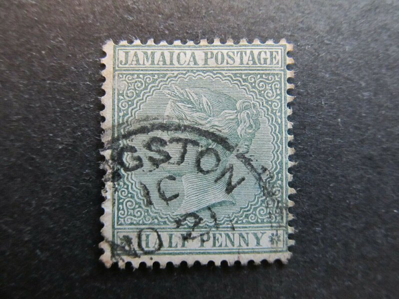 A4P21F16 Jamaica 1883-97 Wmk Crown CA 1/2d used