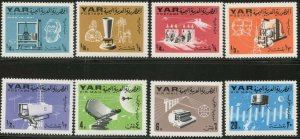 YEMEN AR Sc#219-219G 1966 Telecommunications Perf, Imperf, S/S Complete OG MNH