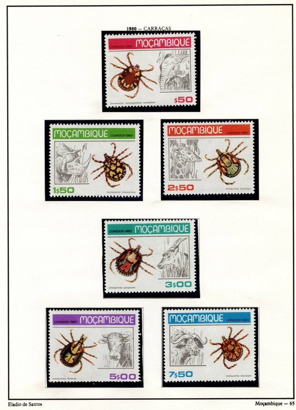 Mozambique vintage collection 1980 3 sheets #65-7 MH 27 stamps various themes G