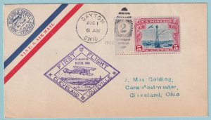 UNITED STATES FIRST FLIGHT COVER - 1928 FROM DAYTON OHIO - CV379