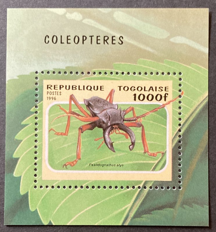 Togo 1996 #1712 S/S, Beetles, MNH.
