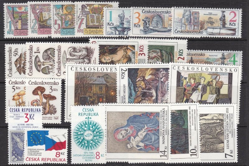 CZECHOSLOVAKIA ^^^^1995  bhetter MNH  sets    $$@ lar 2044cza